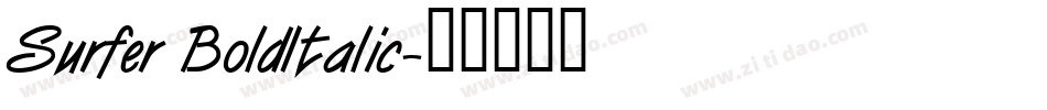 Surfer BoldItalic字体转换